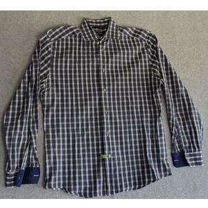 PAUL SMITH Men Dress Shirt Size 39 Byard Plaid Button Up Preppy Italy Work